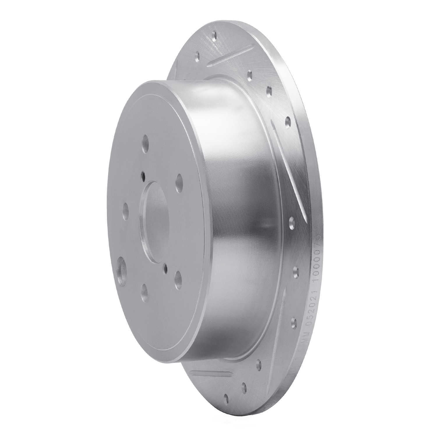 Dynamic Friction Company 631-13024L DFC Brake Rotor - Drilled And Slotted - Silver
