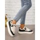 thumbnail image 3 of Women's Fashionable Color Block Beige Breathable Lace-Up Round Toe Sneakers For Casual And Sporting, 3 of 4