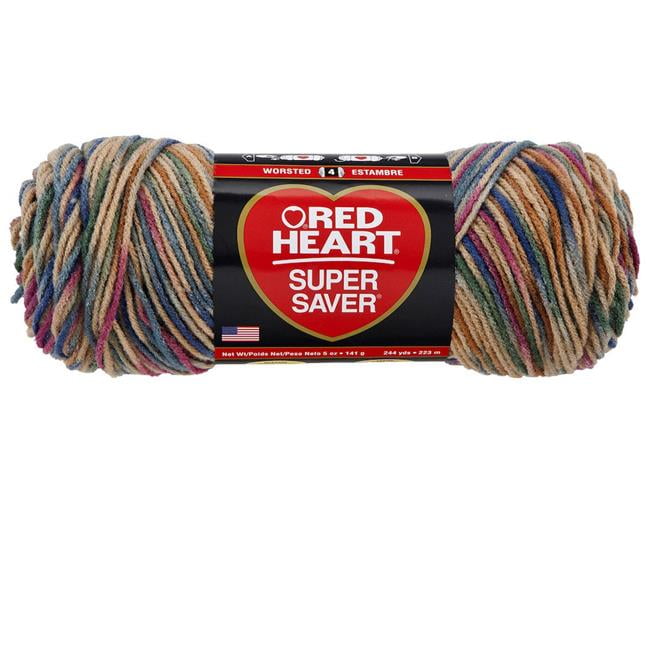 Red Heart Super Saver Size 4 Acrylic Newspaper Stripe Yarn, 236 yd
