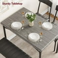 thumbnail image 4 of Kselythan Dining Table Set for 4,Kitchen Table and Chairs for 4,Rectangular Dining Room Table Set with Upholstered Bench and Chairs,4 Piece Table Set for Small Space,Apartment, 4 of 9