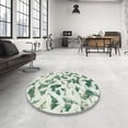 thumbnail image 3 of Ahgly Company Indoor Square Abstract Green Abstract Area Rugs, 6' Square, 3 of 6