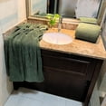 thumbnail image 4 of Toallas de baño YTYC de gran tamaño, 100 x 200 cm, verde oliva, 6 unidades, 4 of 6