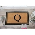 thumbnail image 6 of A1HC Black/Beige 18 in x 30 in Front Door Mat Coir PVC Classic Border Entryway Mat Heavy Duty Boot Scrapper Monogrammed Doormat, 6 of 7