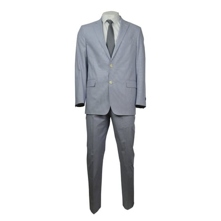 New Brooks Brothers Mens Blue White Striped Regent Fit Two Piece Suit 42S 36W 0761-1