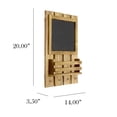 thumbnail image 4 of Elegant Designs HG1023-NWD Chalkboard Sign with Key Holder Hooks & Mail Storage, Natural Wood, 4 of 6