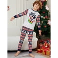 thumbnail image 3 of Pijamas familiares a juego de Navidad 2024, pijamas de arcoíris con muñeco de nieve alegre, conjunto de ropa para adultos y niños, mono de bebé + ropa para perros, 3 of 5