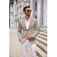 thumbnail image 5 of COOFANDY Men's Lightweight Two Button Knit Blazer - Casual Sport Coats Suit Jacket, 5 of 6