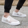 thumbnail image 6 of Men's Big Size 39-47 White Breathable Mesh Slip On Casual Walking Shoes, Lightweight Non-Slip Loafer Trainers, Wide Toe Summer Driving Daily Footwear, 6 of 8