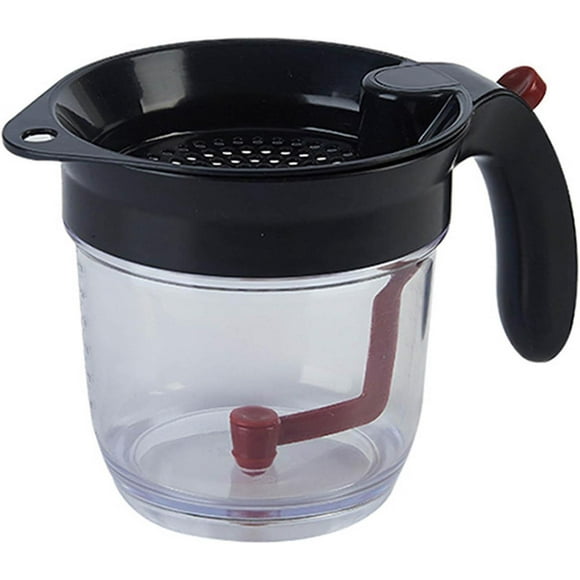 Soup Fat Gravy Grease Separator, Grease Separator Cup, Fat Separator With Bottom, Clear Fat Separator