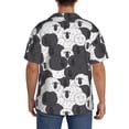 thumbnail image 5 of Cauagu Black And White Sheeps Men's Short Sleeve Button Down Hawaiian Shirt for Men Bowling Shirts Casual Summer Beach Shirt,Large, 5 of 6