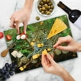 thumbnail image 4 of Zoo Cutting Board, Jaguar on Wood Floor Wildlife Animals Feline Big Cat Mammal Predator Resting, Decorative Tempered Glass Cutting and Serving Board, Large Size, Green Yellow Brown, by Ambesonne, 4 of 5