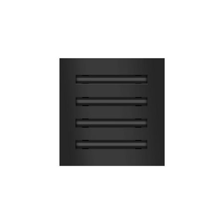 buildmart - 8x8 modern ac vent cover - decorative black aluminum air vent - standard linear slot diffuser - heating and cooling register grille for ceiling  walls & floors - texas buildmart