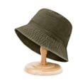 thumbnail image 2 of Pafei Tyugd Cotton Bucket Hats for Women Denim Sun Hat Lightweight Breathable Wide Brim Summer HatsKhaki, 2 of 4