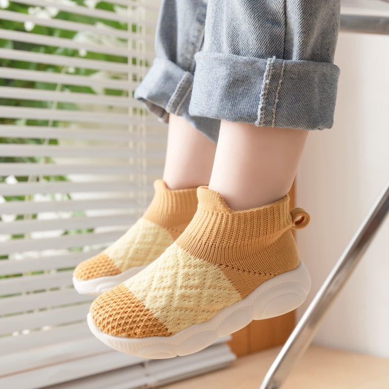 LIUYUNNN Toddler Solid Color Shoes with Grip Slipper Indoor
