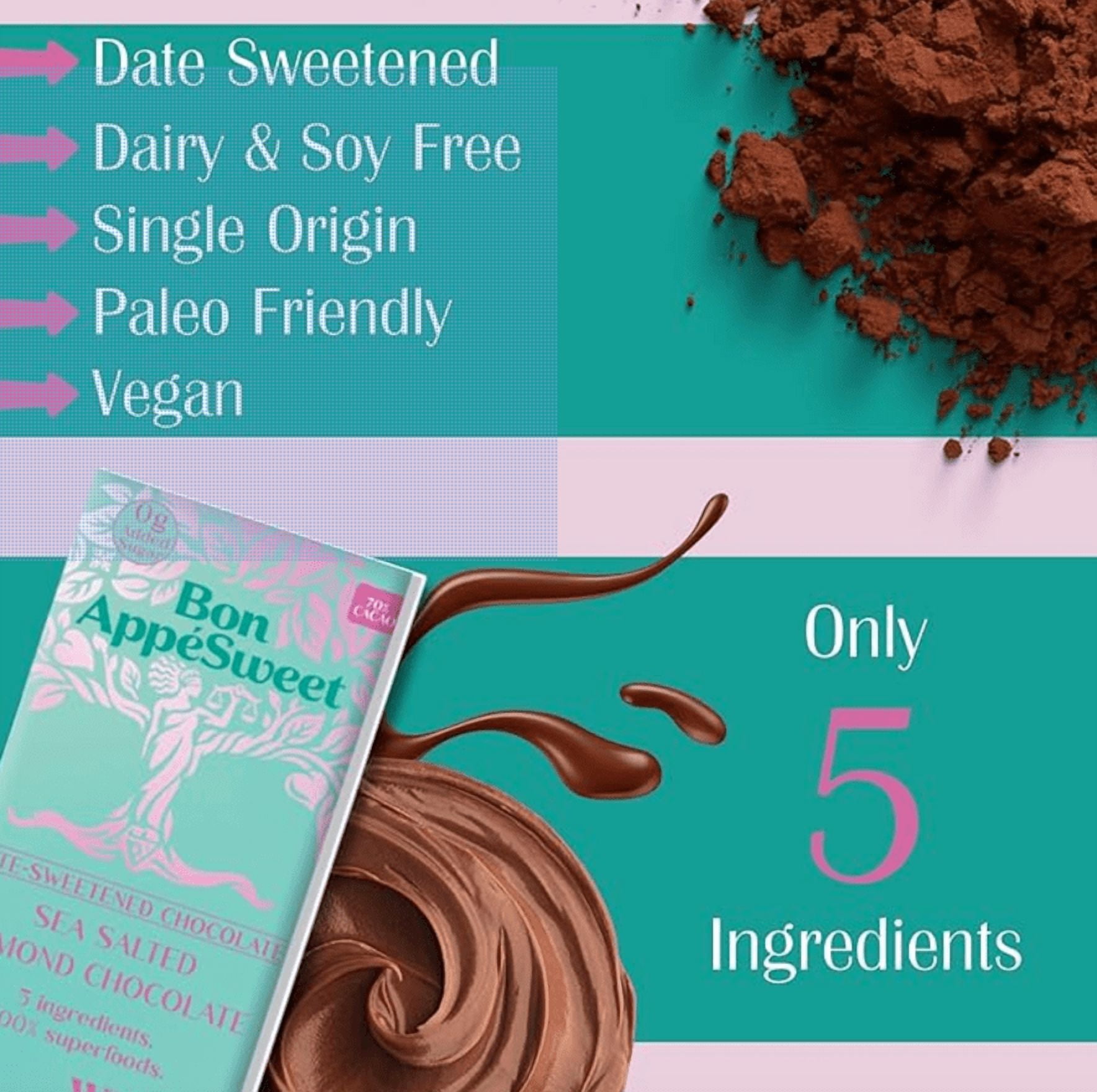 Bon AppèSweet Sea Salted Almond Chocolate - 3 Pack