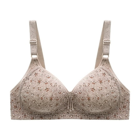 Fesfesfes Bras for Women Wireless Young Ladies Embroidered Bras Comfortable Breathable Bra Underwear Bras Womens Sports Bras