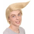 thumbnail image 2 of HPO Adult Men President Wig in Acute Angle, Blonde Wig, Premium Breathable Capless Cap Flame-retardant Synthetic Fiber Head Wig, 2 of 8