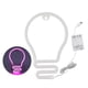 thumbnail image 1 of Verdant Touch Señal LED de neón con forma de bombilla para decoración de pared, fiesta, Navidad, boda, funciona con USB/batería, color rosa, 1 of 14