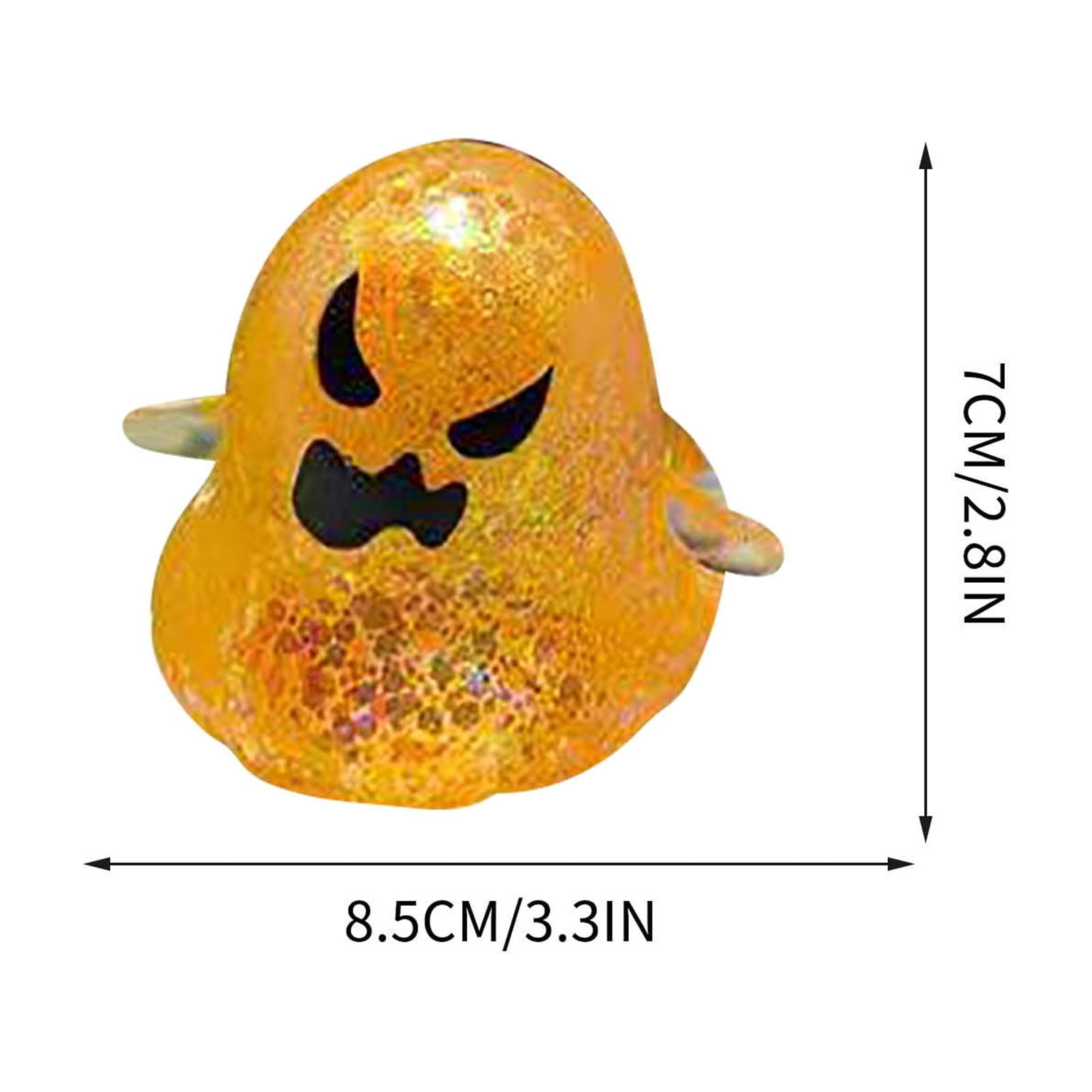 Fufafayo 4Pcs Ghost Sensory Ball, Stress ReliefToyFor Adults, Cute Dough Ball Stuffed Bun, Soft Decompression Dough for Anxiety, Desk Decor for Office Bedroom Living Room