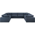 thumbnail image 2 of Meridian Furniture Comfy Navy Linen Textured Fabric Modular Sectional, 2 of 10