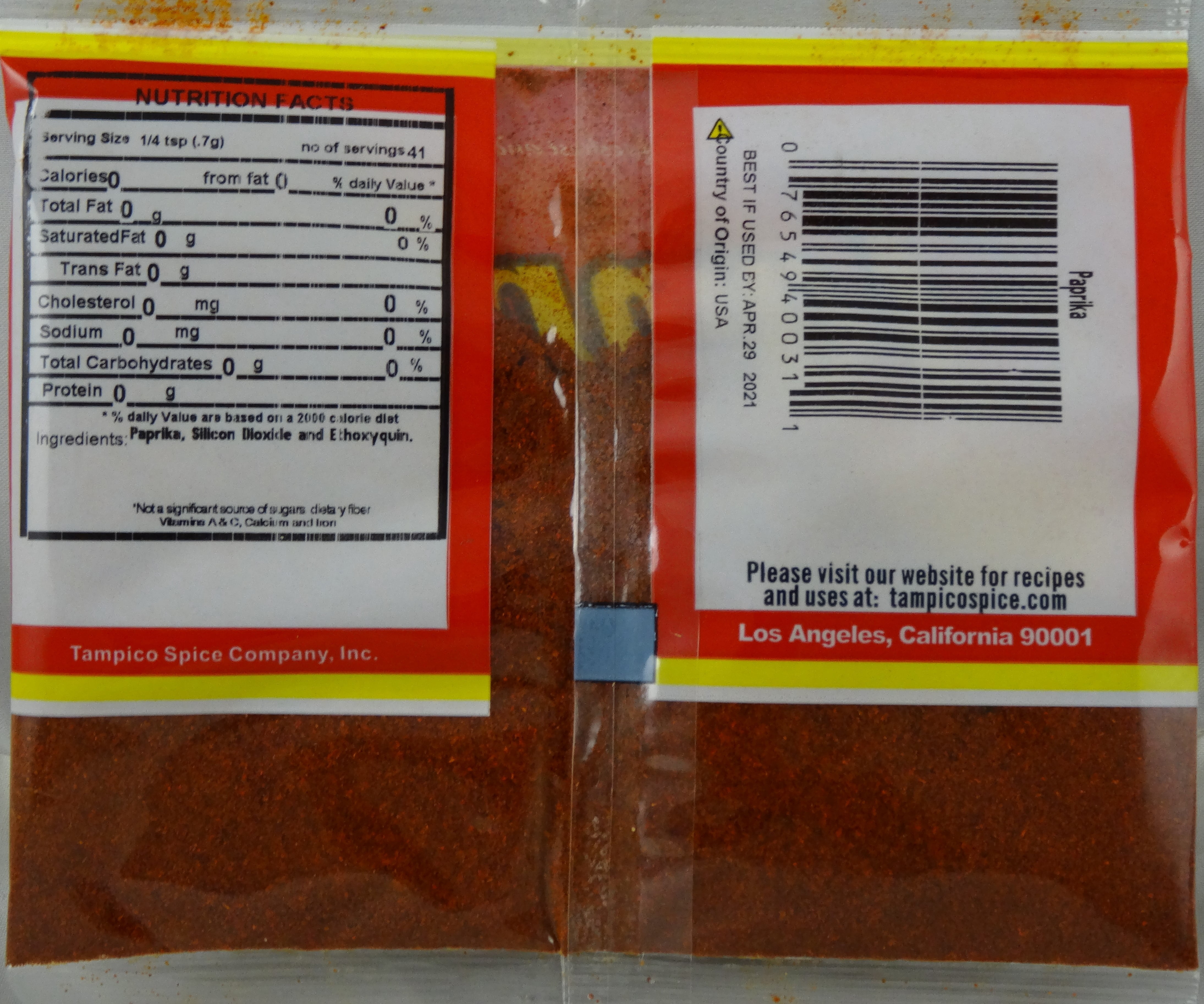 Tampico Spice Paprika, 1 oz