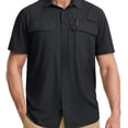 thumbnail image 1 of Dsseng Men‘S Summer Fishing Shirt Polyester Fabric Soft Sun Protection Comfortable Lightweight Quick Dry Breathable Multi-Kinetic Pocket Design Open Placket Single Breasted Outdoor Mounta, 1 of 7