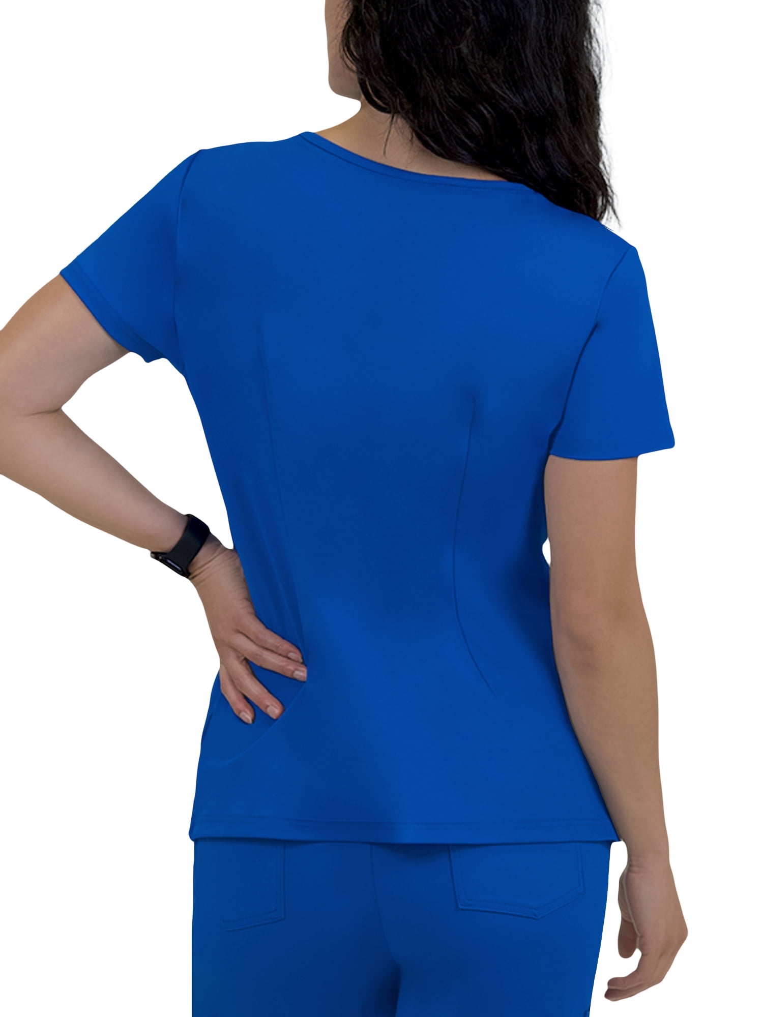 Doctor's Choice Pro Fit Antimicrobial Moisture Wicking Women's Scrub Top, 3 Pockets, Sizes S - XXXL