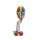 thumbnail image 1 of Escultura, figura facial abstracta colorida, máscara moderna de resina, 1 of 2