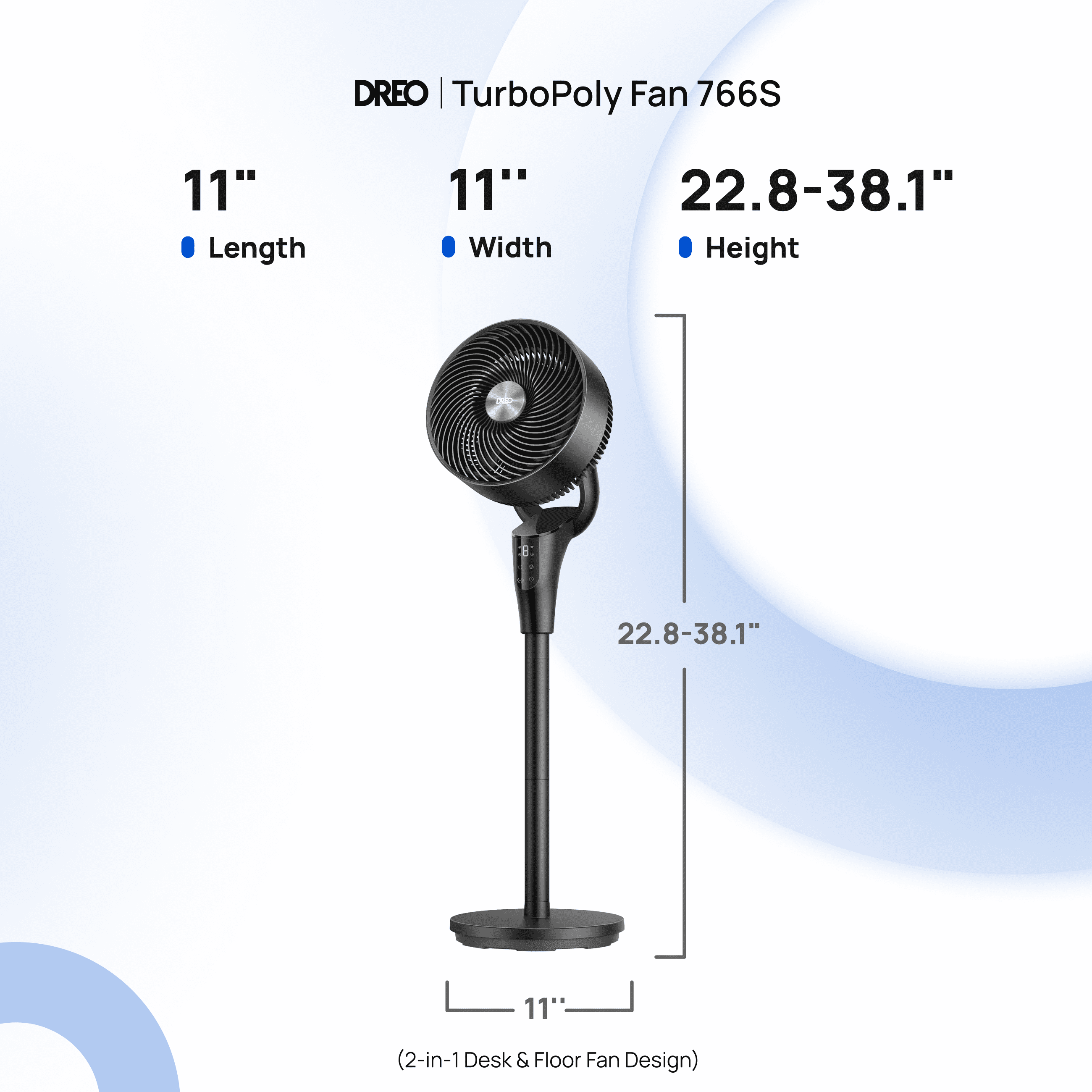 DREO Pedestal Fans for Home, 20dB Ultra Quiet, 2-in-1 Table Floor Fan, 29.2 ft/s Hyperfast Airflow, 90° Oscillation 105° Tilt Standing Fan, 3 Modes 8 Speeds with Remote, 8H Timer, Aroma Pad, 2026 New