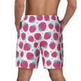 thumbnail image 2 of Rocae Hand Drawn Strawberry for Men's Swim Trunks Quick Dry With Two Side Pockets and One Lined Patch PocketSmall, 2 of 9