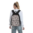 thumbnail image 7 of Lsque Halloween Gnome Pattern Adult Backpack – Durable & Lightweight PU Canvas Storage Bag , 15” Laptop Compartment, and Multiple Pockets, 7 of 7