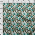 thumbnail image 3 of oneOone Viscose Tissu Bleu Clair Robe Rétro Floral Tissu Imprimé Tissu par la Cour 42 Pouces de Large, 3 of 5