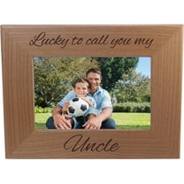 Lucky To Call You My Uncle - 4x6 Inch Wood Picture Frame - Great Gift for Birthday, or Christmas Gift for Brother, Brothers, Uncles