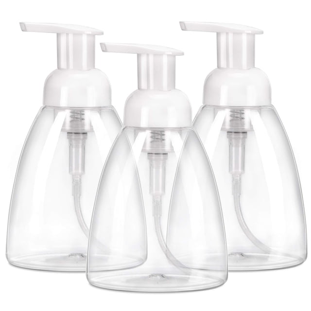 Dispensador de jabón espumoso para manos (paq. de 3) Dispensador de espuma de jabón (8.5 oz) Dispensador de jabón de plástico PET, recargable y ecológico oso de fresa Juguete