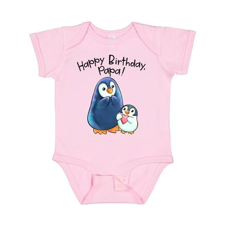 

Inktastic Happy Birthday Papa!- Cute Penguins Gift Baby Boy or Baby Girl Bodysuit