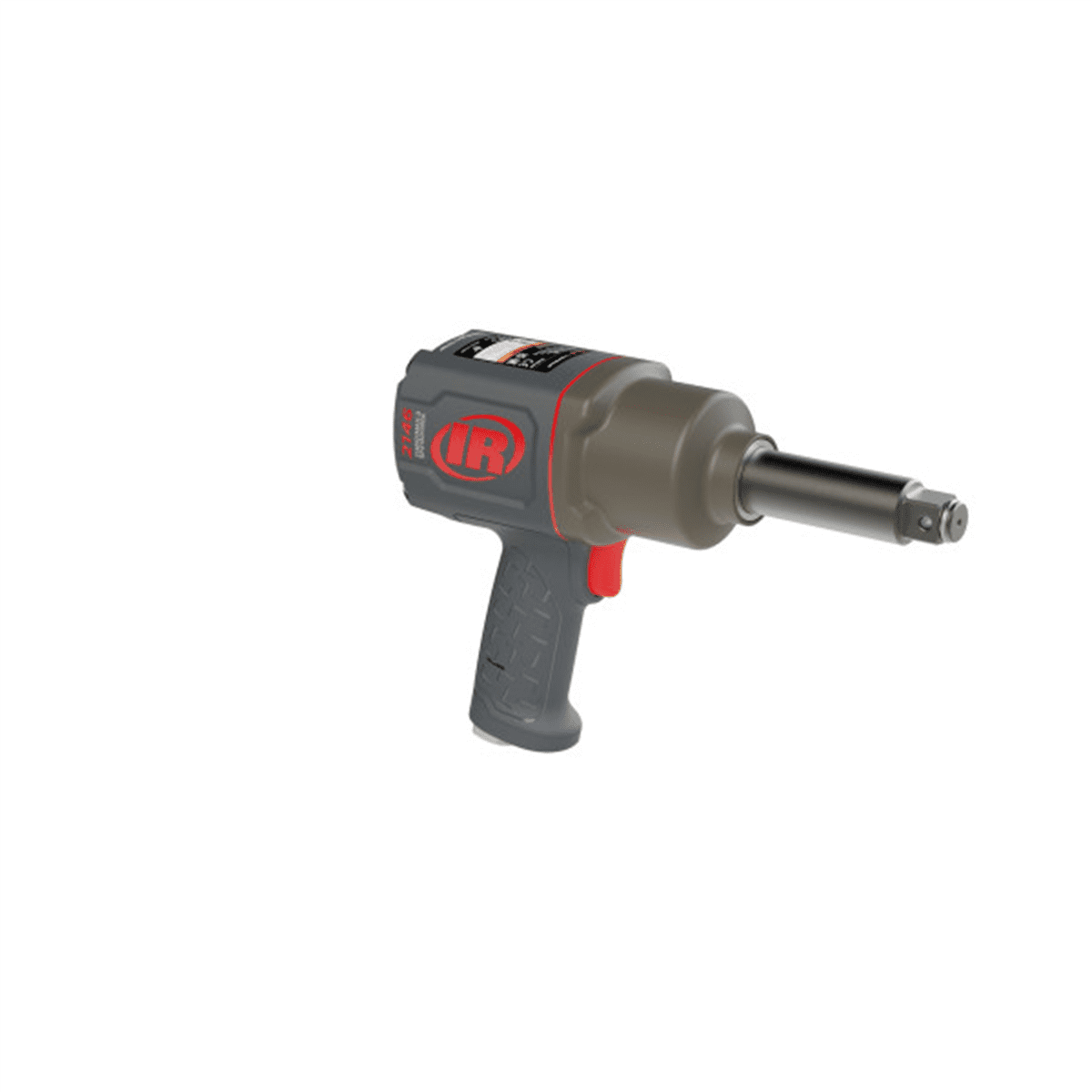 INGERSOLL RAND 3/4 Inch Air Impact Wrench, 3 Inch Ext Anvil, Quiet, 2,000 ft-lb Torque, Friction Ring-Thru-hole Retainer, Pistol Grip