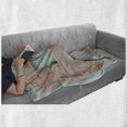 thumbnail image 6 of Letter R Soft Flannel Fleece Throw Blanket, Wooden Alphabet Block Antique Letterpress Theme Grunge Display Print, Cozy Plush for Indoor and Outdoor Use, 50" x 60", Mint Green Pale Brown, by Ambesonne, 6 of 6