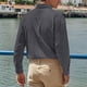 thumbnail image 4 of pstuiky manga larga de hombre, Blusa informal de manga larga con cuello vuelto y solapa de Orduroy liso para hombre top de hombre xl, 4 of 8