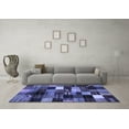 thumbnail image 3 of Ahgly Company Indoor Square Abstract Blue Contemporary Area Rugs, 3' Square, 3 of 4