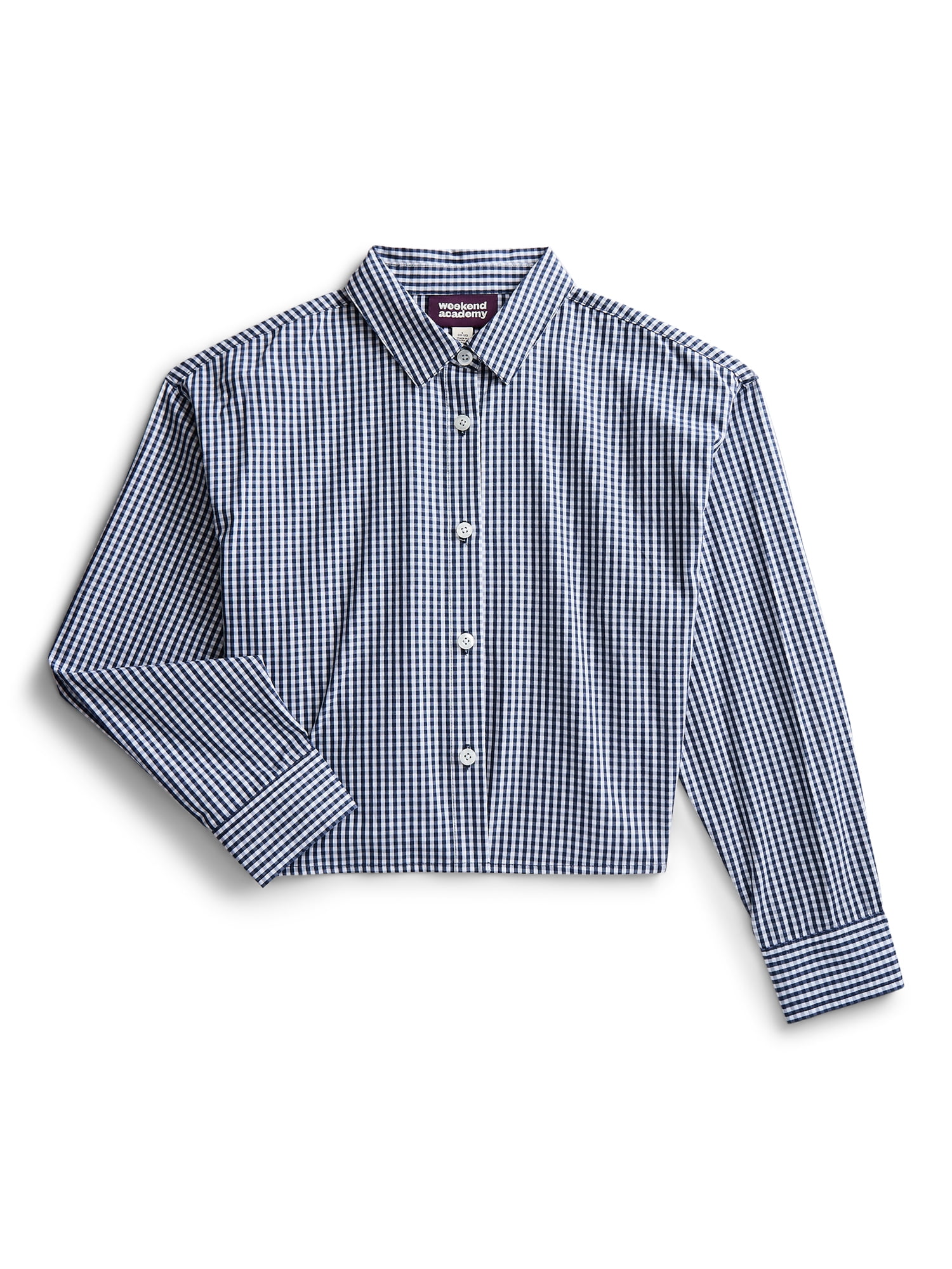 Weekend Academy Girls Button Up Shirt with Long Sleeves, Sizes 4-18