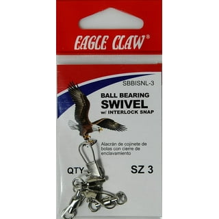 Eagle Claw Fishing, BIS1210 Barrel Swivel with Interlock Snap