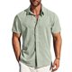 thumbnail image 1 of Camisa MAPICK Vacation de lino con botones y manga corta para hombre, 1 of 6
