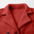 thumbnail image 6 of Women's 2025 Plush Fleece Jacket, Cozy Shearling-Like Winter Coat with Soft Lining, Thick Warm Oversized Outerwear with Pockets, Casual Loose Fit Fall and Winter Jacket for Women Red XXXXL, 6 of 8