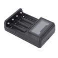 thumbnail image 2 of Cargador de batería SEIVI PC con pantalla LCD USB de protección inteligente negra de cuatro ranuras para pilas AA, AAA y Ni-MH., 2 of 11