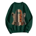 thumbnail image 4 of Unir Women's Halloween Patchwork Ghost Layering Pullover Crew Neck No Hood Sweatshirt Long Sleeve Casual Top 1PC S-XXL Plus Size Friendly, 4 of 4