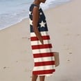 thumbnail image 4 of QUNYINEY Independence Day Beach Sundresses for Women Long Sleeveless Patriotic Cotton Linen Tank Dress Loose Fit Summer Casual Crew Neck Dresses, 4 of 9