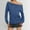 Blue, variant on SHITINN Womens Off The Shoulder Tops Summer Casual Long Sleeve T Shirts Blouse Women's Short Sleeve Tops Women Shirts Lightweight Tops & Blouses