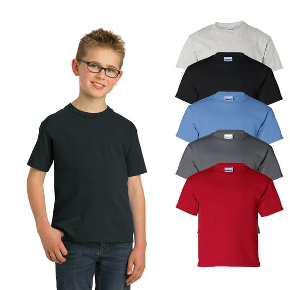 Gildan Youth Comfort T-Shirt 2000B | Ultra Cotton Assorted Colors Bulk T-Shirt Mix Color Tee Pack Of 5 | Size: XS