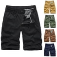 thumbnail image 4 of Lovskoo Cargo Shorts for Men Summer Trendy Solid Color Casual Shorts Athletic Shorts Cargo Shorts Yellow, 4 of 4