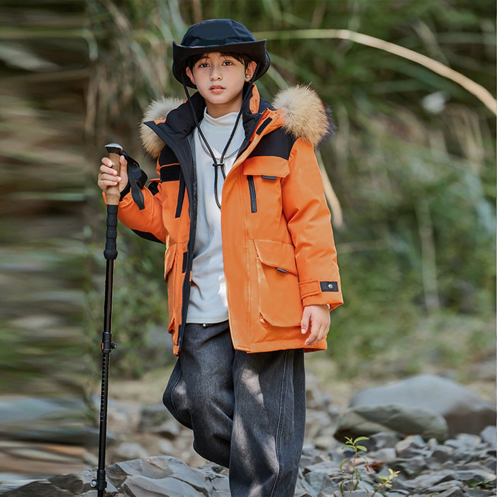 maoo garden Peuter Jongens Sherpa Gevoerde Winterjas 3-7